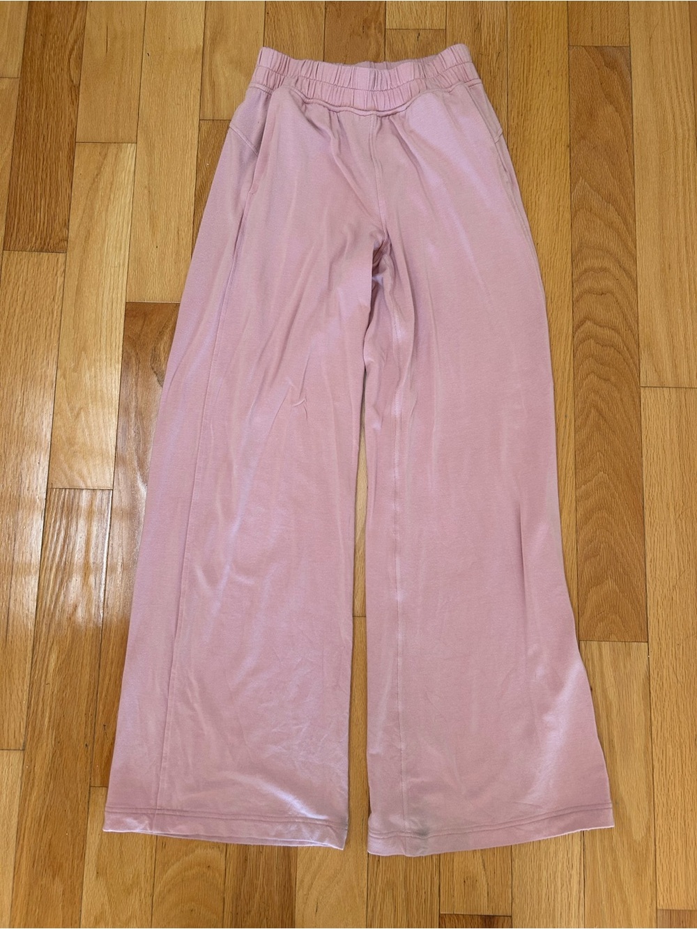 Women Wide Leg Pull-On Pants - Pink